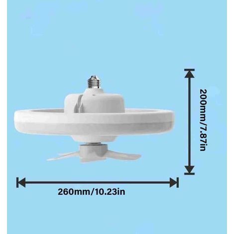 Dimmable ceiling fan with light, E27 LED chandelier, 360° rotation, remote control, 3 wind speeds, for kitchen and living room (48W) (1/5)
