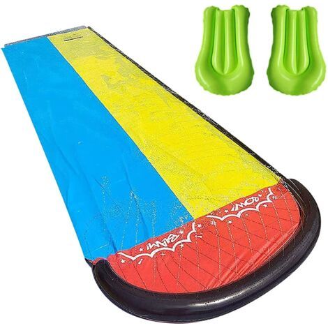 Tapis De Glisse, Toboggan Aquatique pour Enfants avec 2 Crash Pad (1/4)