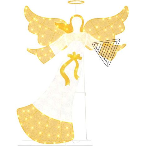 Angle lumineux Blanc chaud 116 x 29 x 158.5 cm Polyester CFW75728 (1/5)