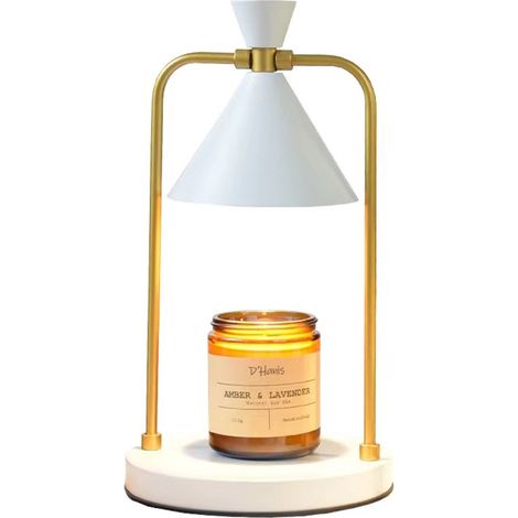 Kerzenwärmerlampe mit Dimmer, 2-Stunden-, 4-Stunden- und 8-Stunden-Timer, dimmbares Kerzenlicht, passend für kleine und große Kerzen, mit 2 x 35-W-Glühbirnen