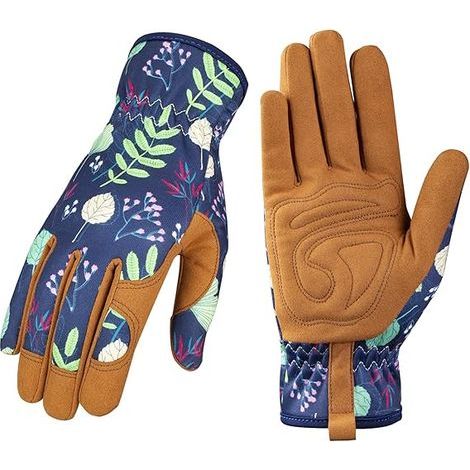 Gartenhandschuhe aus Leder für Damen – Arbeitshandschuhe, geeignet zum Jäten, Graben, Pflanzen, Harken und Beschneiden (1/5)