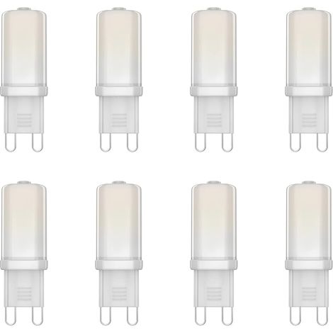 8 Pack Ampoule LED G9 3W Économie d'énergie Équivalent 30W Lampe Halogène G9 LED 360° Angle de faisceau AC220-240V Blanc Naturel 4000K pour Chambre Salon Cuisin (1/5)