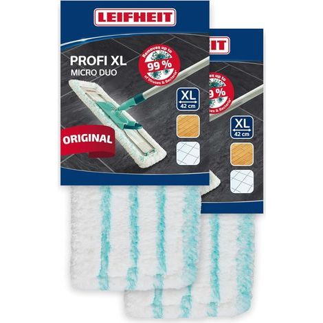 Set of 2 Microfiber Covers for Flat Mop, Absorbent Cleaning Accessory, For Smooth Floors (1/5)