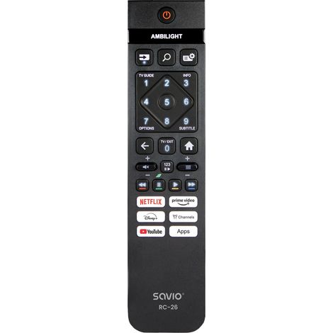 Savio RC-26 remote control IR Wireless TV Press buttons (1/3)