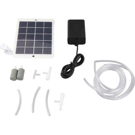 Multifunktionale Solar-Sauerstoffpumpe, einfache Installation, tragbarer belüfteter Transport für Aquarien und andere Angelumgebungen. (1/5)