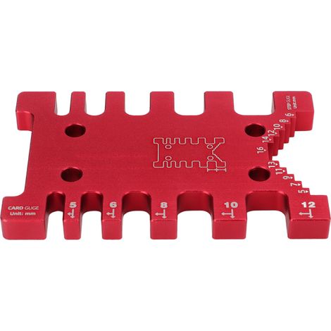 Gabarit de mesure à tenon pour menuiserie, rouge, résistant à l'usure, outil d'aide simple et précis. (1/5)
