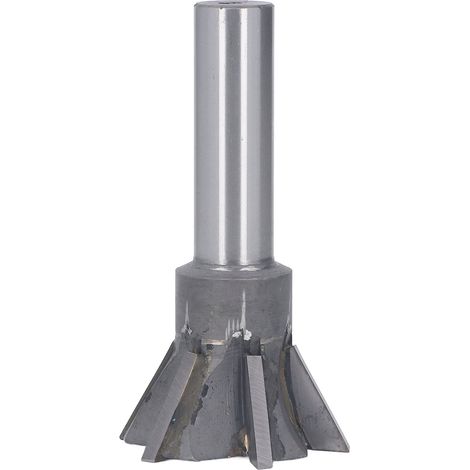 Fräser mit Dovetail-Spitze 60 mm, 60 Grad, 6 Nutungen, Schneidwerkzeug mit gerader Universalaufnahme für Stahl