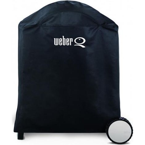 Housse de barbecue noire résistante aux intempéries – Protection en vinyle pour Weber Q1000 et Q2000 – Résistante aux UV et à l'humidité (1/3)