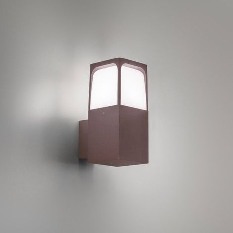 Applique classico gea led ges2020 e27 led ip44 alluminio policarbonato lampada parete