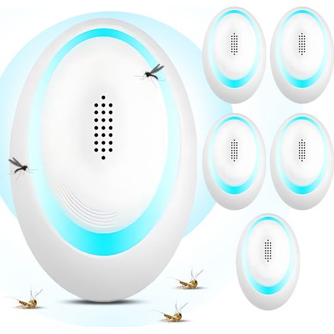 6 Pièces Détérents Électroniques Ultrasoniques à Double Fréquence CF+VF pour Insectes et Rongeurs Couvre 100m² Sans Danger pour Humains et Animaux Utilisation Intérieure-KZQ (1/5)