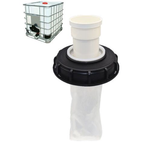 YMYNY 180° IBC Tank Lid with Washable Nylon Filter for 1000L IBC Rainwater Tank, IBC Lid Filter, IBC Tank Accessories, Nylon Rainwater Filter (1/4)