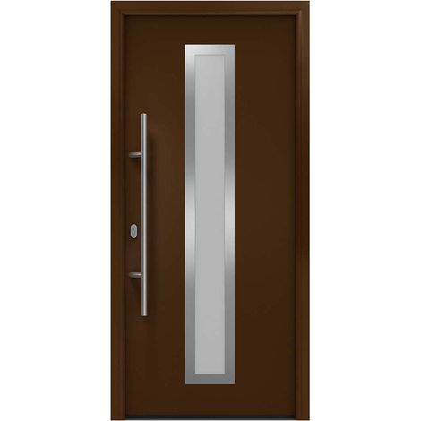 Hörmann Ecostar Haustür "ISOPRO IP 700S", terrabraun (RAL 8028), 110 x 210 cm (B x H), DIN Links