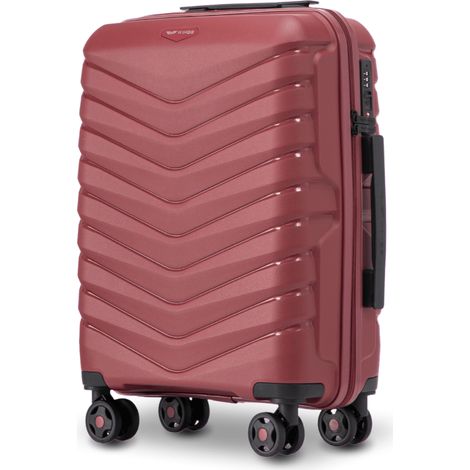 Maleta de cabina Wings PHOENIX de polipropileno de 20 pulgadas, color rojo vino.