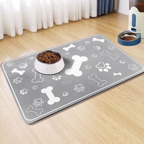 Alfombrilla para comederos de mascotas (perros y gatos), Tamaño XXL, 5080 cm, Alfombrilla de tierra de diatomeas, Alfombrilla de secado rápido (1/5)