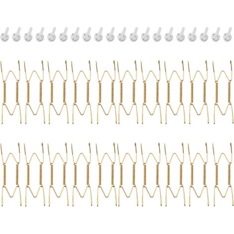 Lot de 20 supports invisibles pour assiettes de 15 cm (6 pouces), fixations murales en fil de laiton. (1/5)