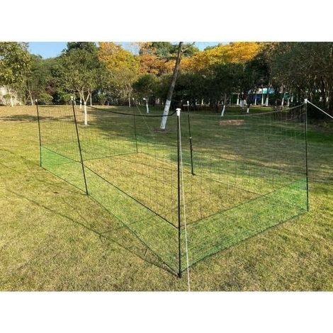 Chicken fencing net kit - ZOLUX - 12m x 125 cm - H-shaped stakes - Access door - Pegs included (1/3)