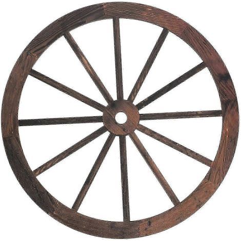 Vintage-Wanddekoration aus Holz, einem Wagenrad, für ein rustikales Zuhause im Landhausstil (1/5)