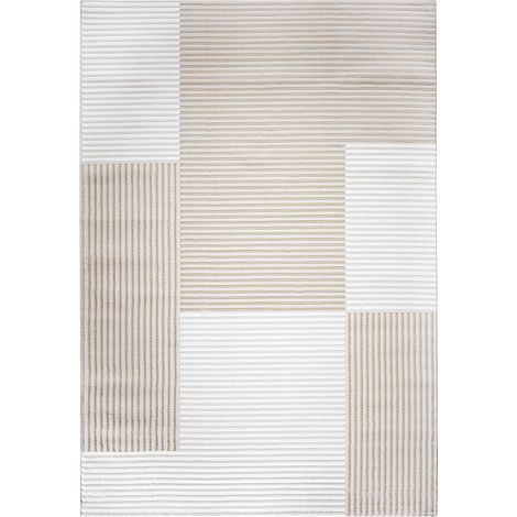 Grande Tappeto dal Design Contemporaneo e Moderno - Beige (290x200 cm) - Layra Beige -
