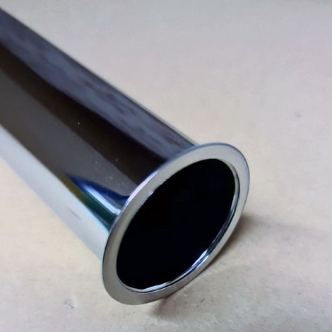 9980 TUBO orlato diritto ø1.1/4" x L.250 mm acciaio satinato 9980.2505Y2