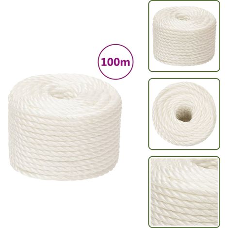 Arbeitsseil Weiß 12 mm 100 m Polypropylen - Seil - Seile - Gedrehtes Seil - Gedrehte Schnur (1/5)