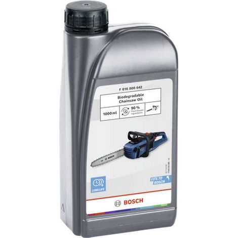 Bosch Kettenöl, 1 l, biologisch abbaubar, Zubehör für Kettensägen