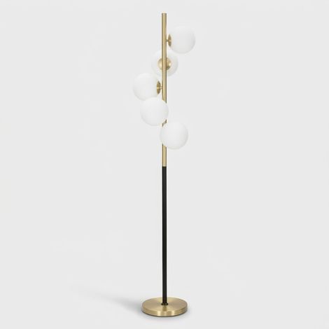 Ferretti Glamy Stehlampe Gold Schwarz Weiß 160 cm (1/5)