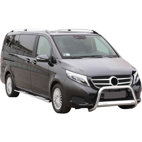 Pare-buffle Avant pour Mercedes Classe V 2014-2019 63 mm en Acier Gris (1/5)