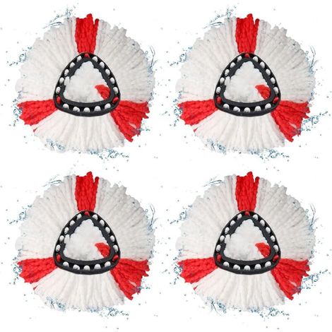 Têtes de balai de remplacement pour balai rotatif - Têtes de balai de nettoyage pour essorage et nettoyage faciles (1/5)