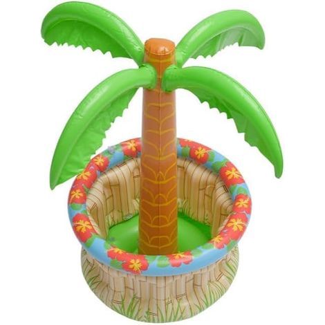 70cm Gonflable Palm Tree Cooler, Palme Gonflable avec Refroidisseur à Boissons – Décoration Plage & Fête Thématique – Porte-Gobelet Gonflable Inclus – Accessoire Bar de Piscine pour Piscine & Jardin (1/5)