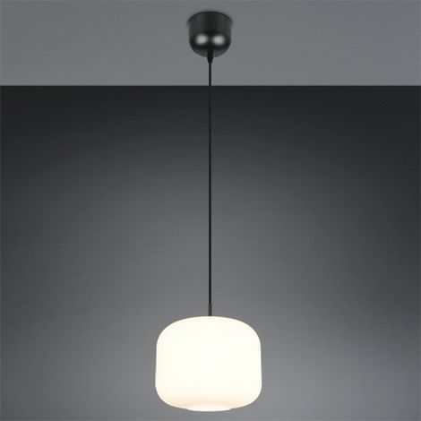Suspension minimaliste en verre cylindrique blanche et noire 1xE27 SIGNE RL (1/3)