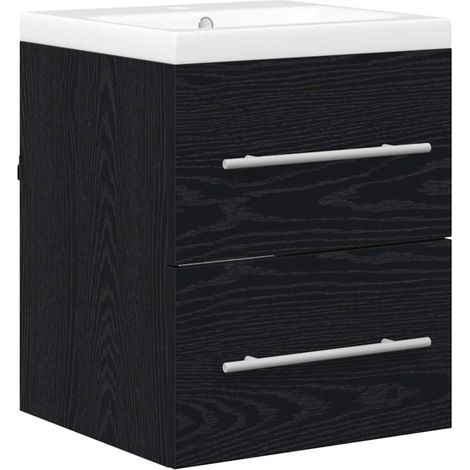 Maison Exclusive - Waschbeckenschrank mit Schubladen Schwarz 42 x