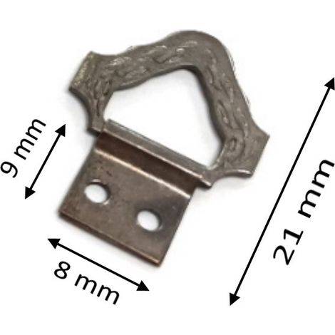 ATTACCAGLIA BAROCCO PICCOLA MM.21 IN FERRO BRONZATO (1/2)