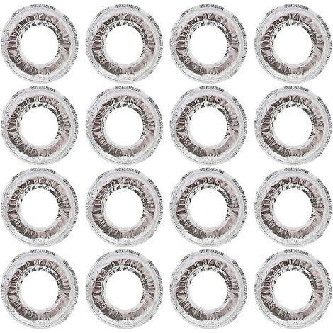 50 couvre-brûleurs ronds en aluminium, résistants à l'huile, pour four à gaz-23X23X0.3cm-Silver (1/3)