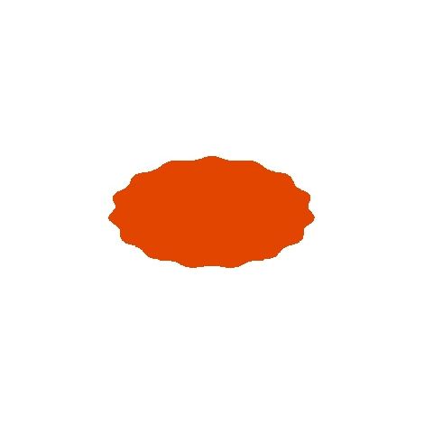 Etichette per barattoli 5,5x3 cm per conserve, 80 pezzi, arancione opaco (1/2)
