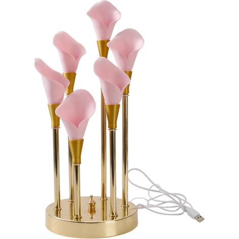 Lotus Lampe vintage en forme de lys calla avec plusieurs têtes (1/4)