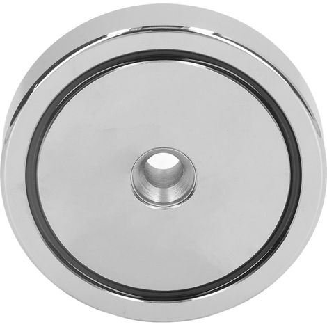 2 Aimants Néodyme en Coupelle Acier Inoxydable, Manchon Nickelé, Trou Fraisé, Disque 250kg, Lot de 2 Pièces (1/5)