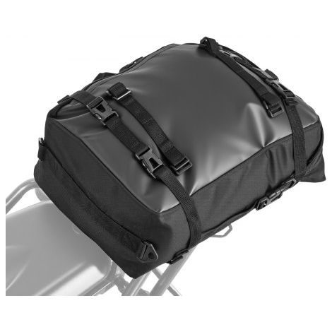 Bolsa Trasera para Asiento de Motocicleta de 30 L, con Funda Impermeable para Lluvia, con Correa para el Hombro, Portaequipajes Trasero Universal para Motocicleta, 45 x 30 x 20 cm, Negro (1/5)