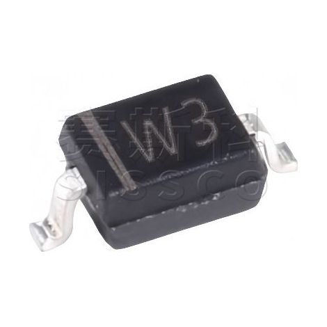 Changdian/Changjing BZT52C3V3S, Siebdruck W3, Original SOD-323 Zenerdiode 3,3 V 200 mW, elektronischer Bauteilchip, 5 Stück pro Packung.
