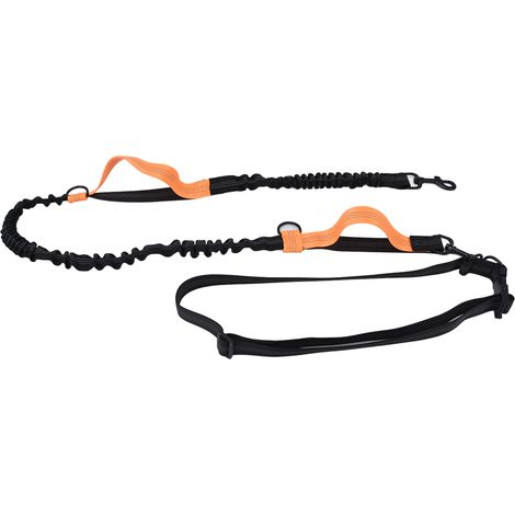 Reflektierende, einziehbare, tragbare und verstellbare Hundeleine mit Zugseil für Haustiere, orange (1/5)