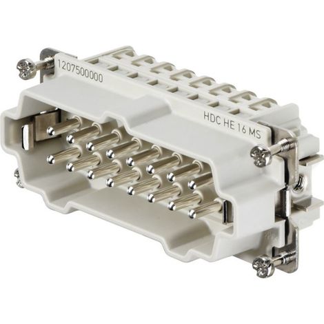 Insert Weidmuller série HE, 16 contacts , 16A, Mâle ( Prix pour 1 )