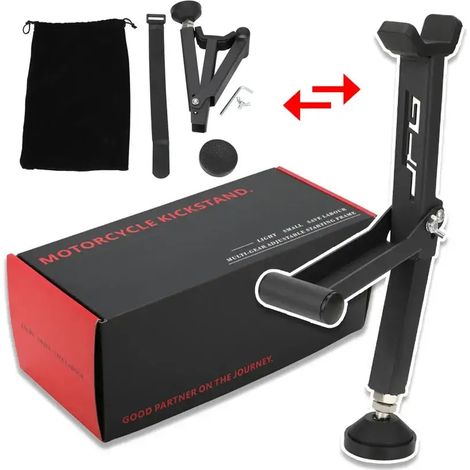 Manuzen - Support de levage moto portable – Modèle A – noir