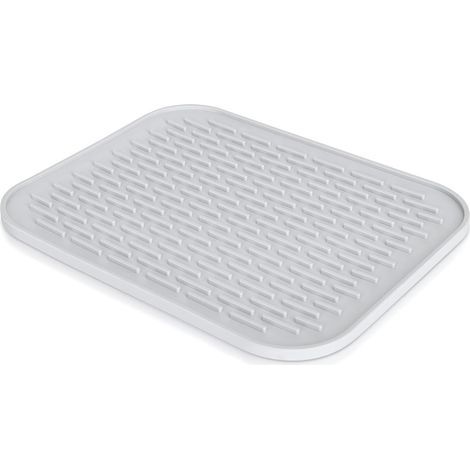 Silikon-Abtropfmatte, Abtropfmatte, kleiner Silikon-Untersetzer, rutschfeste Tropfmatte, Topflappen, hitzebeständiger Untersetzer, Grau, 29,5 x 23,5 cm (1/5)