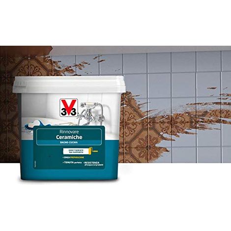 V33 SMALTO RINNOVARE CERAMICHE BAGNO-CUCINA GRIGIO CENERE SATINATO 0.75 Lt
