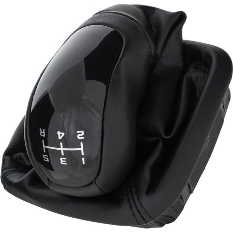 Pomello del cambio nero + cuffia per Mercedes Classe A W168 97-04, cambio a 5 marce. (1/5)