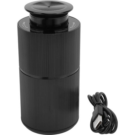 Diffuseur d'arôme voiture maison noir 50m³ USB pulvérisation verticale silencieux 800mAh concentration parfum réglable avec minuterie 3 vitesses diffuseur voiture hôtels SPA (1/5)
