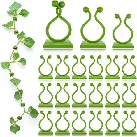 Clips muraux pour plantes grimpantes (110 pièces) - Support pour plantes pothos, disponibles en grandes, moyennes et petites tailles (1/5)