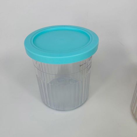 Replacement container and lid for Ninja Creami Deluxe, compatible with NC501 and NC500 series.