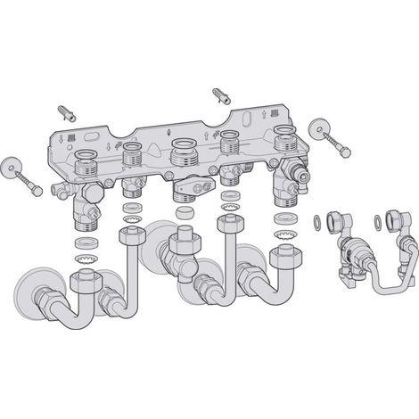 Bosch No. Montage Plaque de raccordement 7738110568 complète pour appareils combinés, pour montage encastré