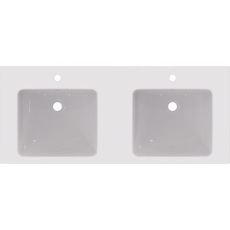 Ideal Standard i.Life B - Doppelwaschbecken 121x52 cm, mit Überlauf, 2 Hahnlöcher, weiß T460201 (1/5)