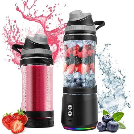 Mixeur Portable - 700ml - 6000mAh - 2 Modes - 2000rpm - Acier Inoxydable (1/5)